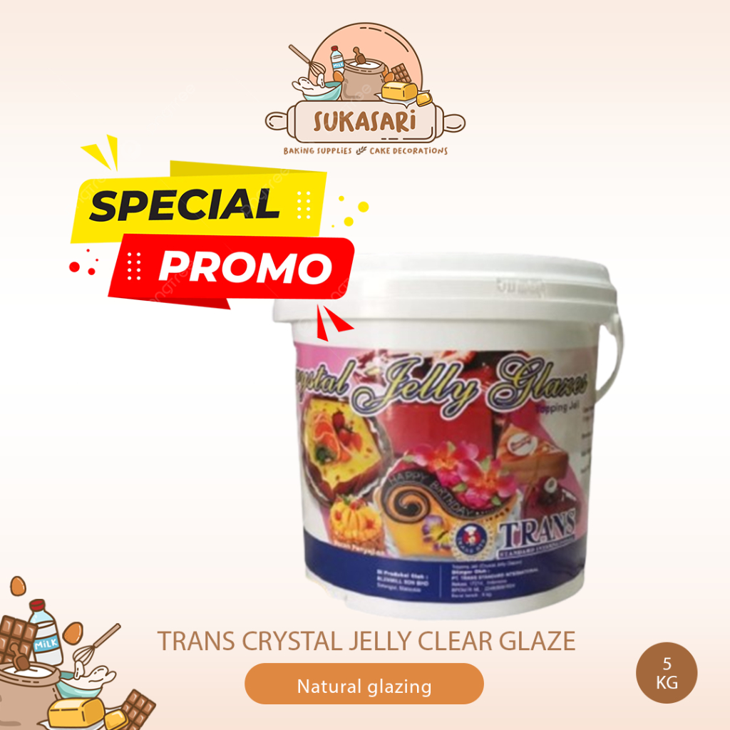 

PROMO Trans Crystal jelly Natural clear glaze 5kg pail Oles glazing glazing SALE