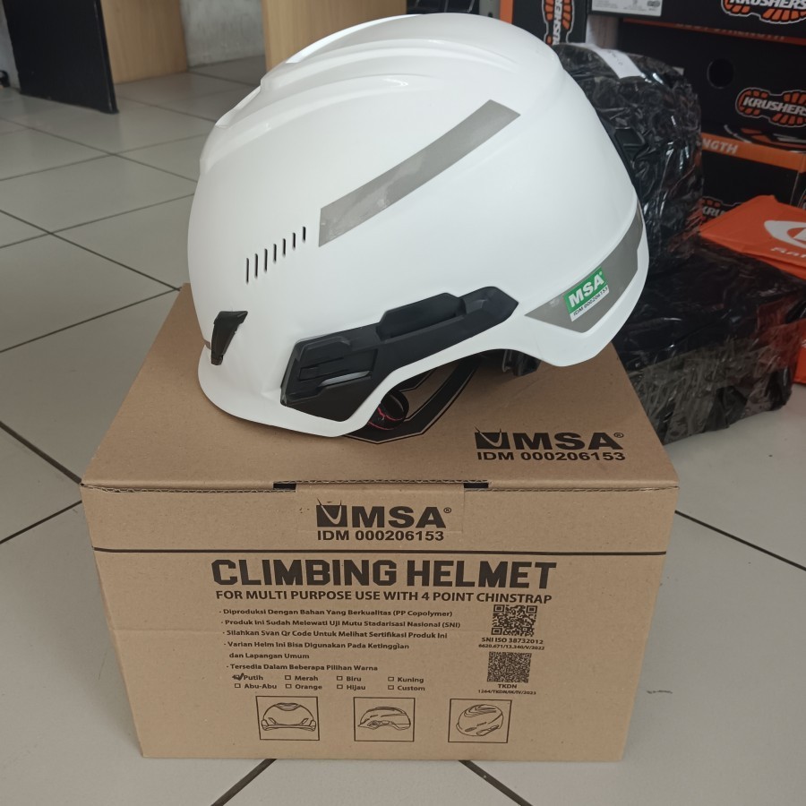 Helm Safety MSA Climbing Putih / Helm Safety Climbing MSA / Helm Climbing Panjat Tebing Murah