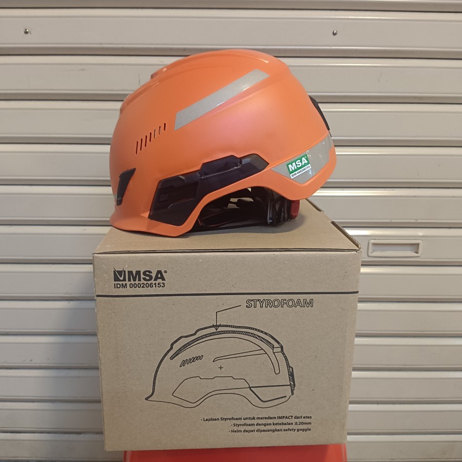 Helm Safety MSA Climbing Orange / Helm Safety Panjat Tebing / Helm Safety Climbing SNI Murah