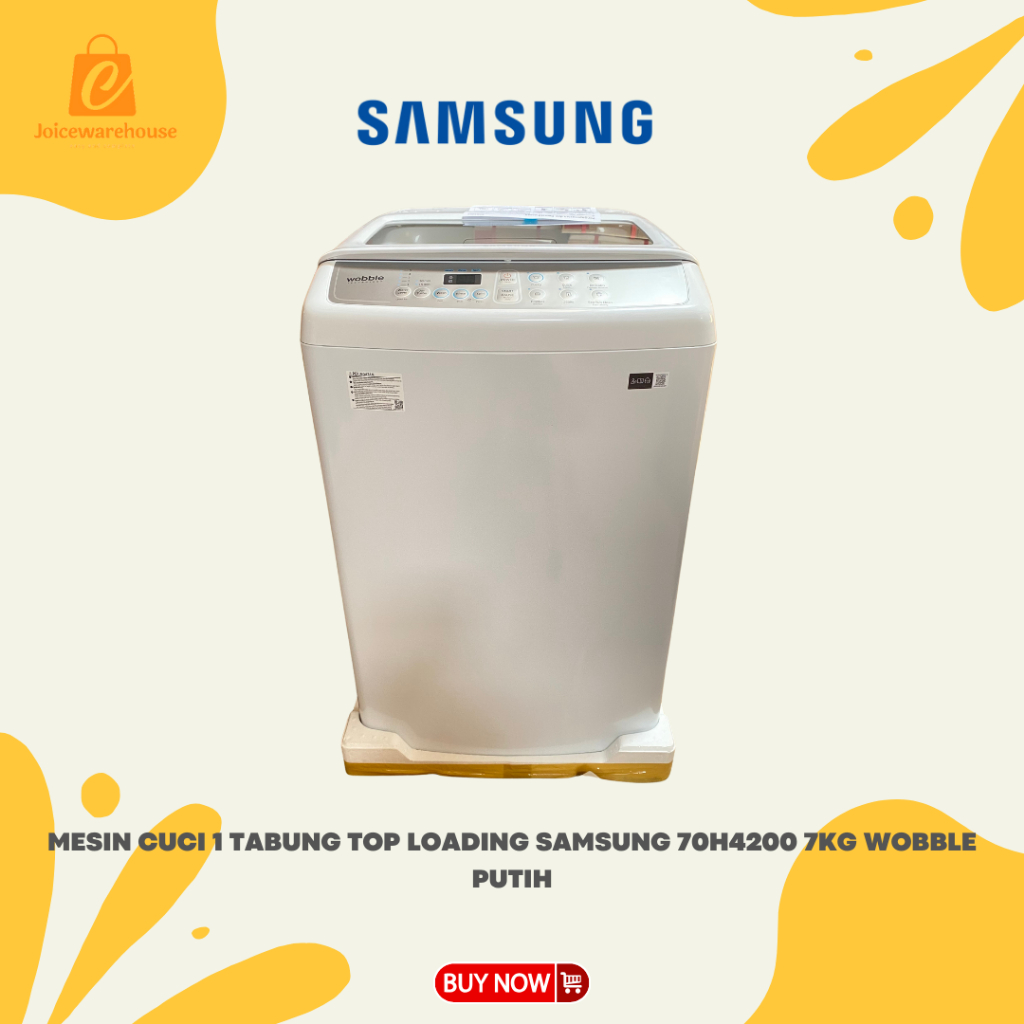 MESIN CUCI 1 TABUNG TOP LOADING SAMSUNG 70H4200 7KG WOBBLE PUTIH