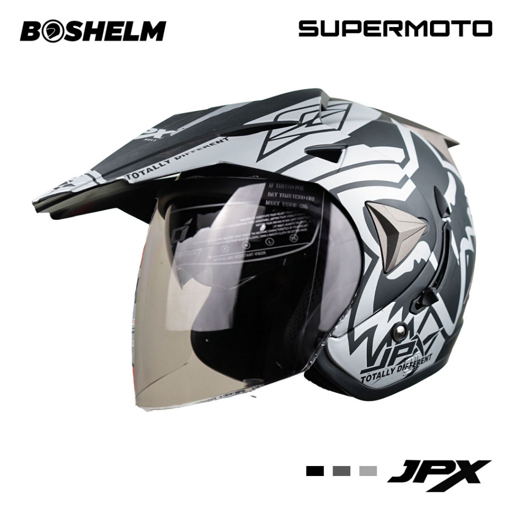 BOSHELM Helm JPX SUPERMOTO Wild Rider Helm Cross Half Face SNI
