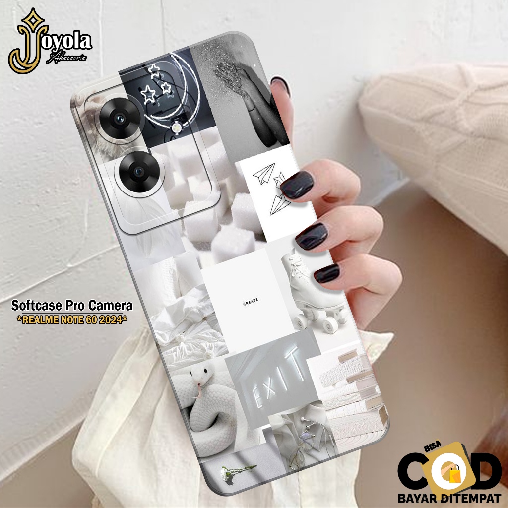 JOYOLA Case REALME NOTE 60 2024 Terbaru - Fahion Case Aesthetic - Softcase REALME NOTE 60 - Pro Came
