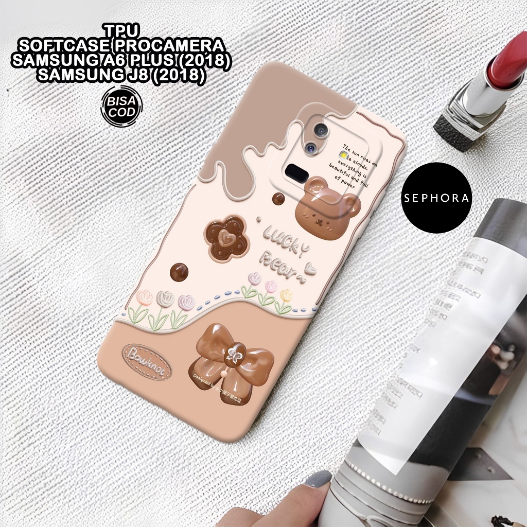 Case Samsung A6+ / J8 (2018) - Fashion Case Cute Bear - Softcase Samsung A6+ / J8 (2018) - Case Pro 