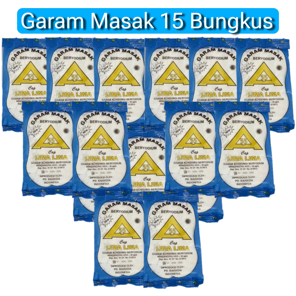 

GARAM DAPUR HALUS BERYODIUM ISI 15 BUNGKUS