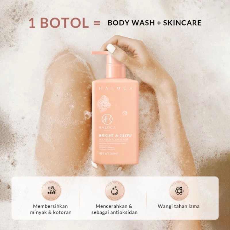 HALOCA BEAUTY SABUN GLUTA BRIGHT & GLOW HALOCA BEAUTY / BODY WASH HALOCA BEAUTY