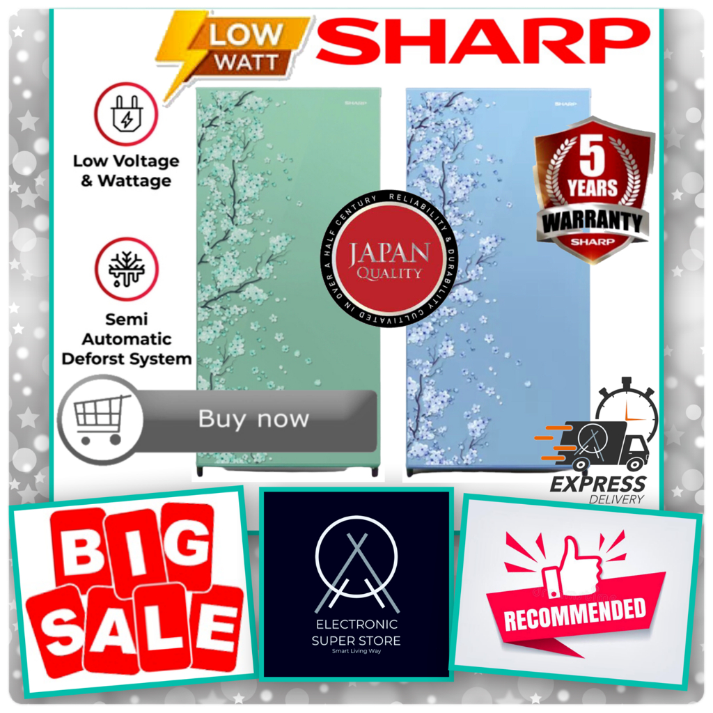 KULKAS SHARP SJ-N192D SJ192D SJ N192D 1 PINTU SUPER COOLING LEMARI ES 1 PINTU LOW WATT SHARP