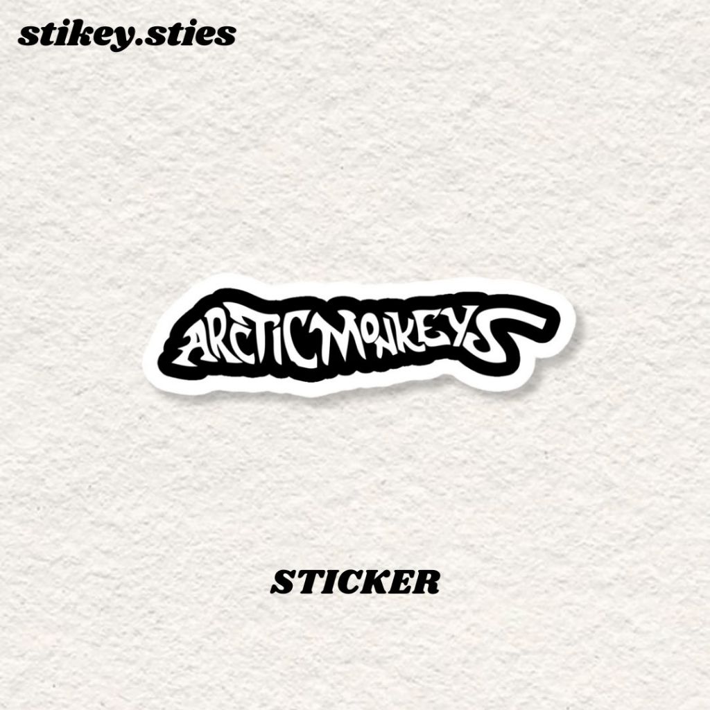 

STICKER BAND ARCTIC MONKEYS BRAND AESTHETIC ANTI AIR VINYL / STIKER HELM LAPTOP HP MOTOR TUMBLR TAS KOPER