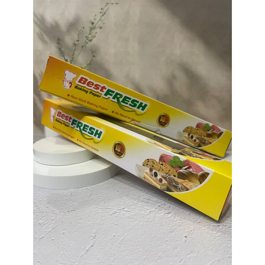 Baking Paper Best Fresh 30cm x 10 meter ( Putih / Coklat ) / Kertas Roti Anti Lengket