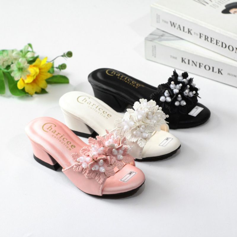 Premium Sandal Ring Sandal Anak Perempuan Hak Jinjit Hels Natal Terbaru 2025 Pesta Amak Sandal Anak 