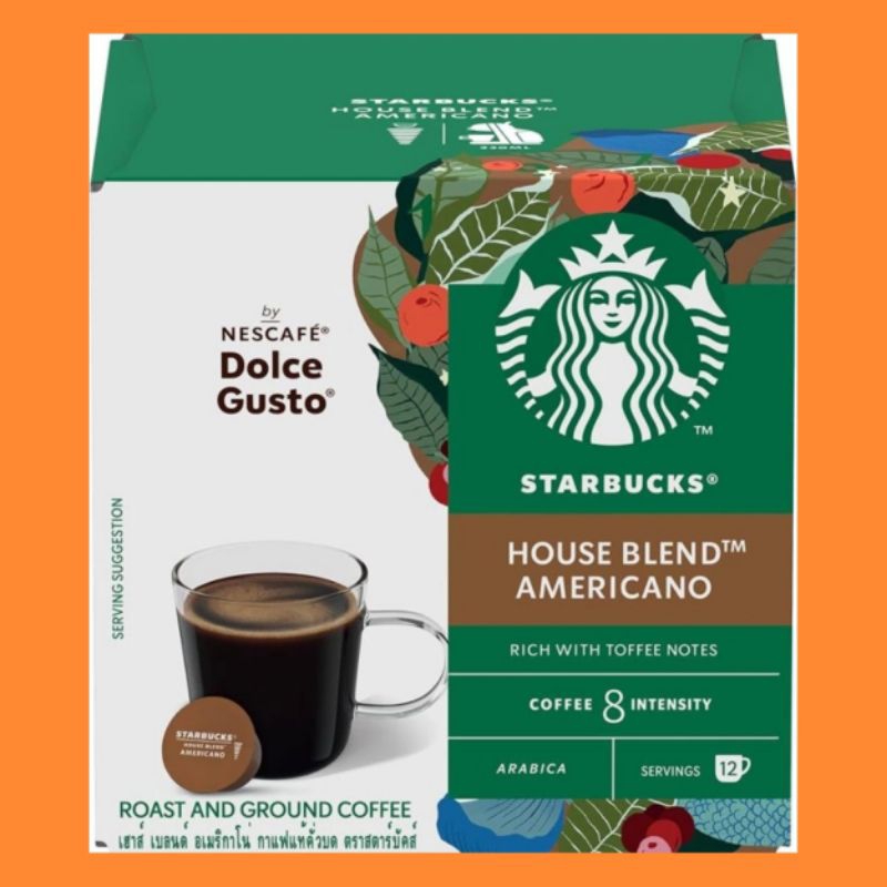 

NESCAFE DOLCE GUSTO NDG STARBUCKS AMERICANO HOUSE BLEND COFFEE CAPSULE