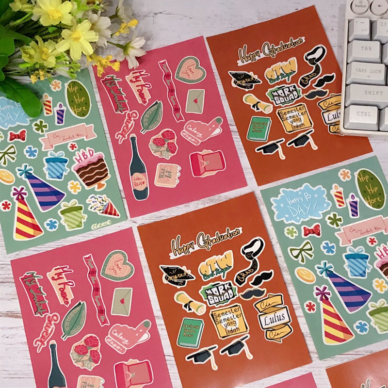 

CLAWS | Sticker Ulang tahun | Wisuda | Anniversary | Valentine | Sticker | Stiker | Sticker Lucu | Journaling | Cute Sticker | Scrapbook | Sticker Untuk Hadiah | Kado | Wedding