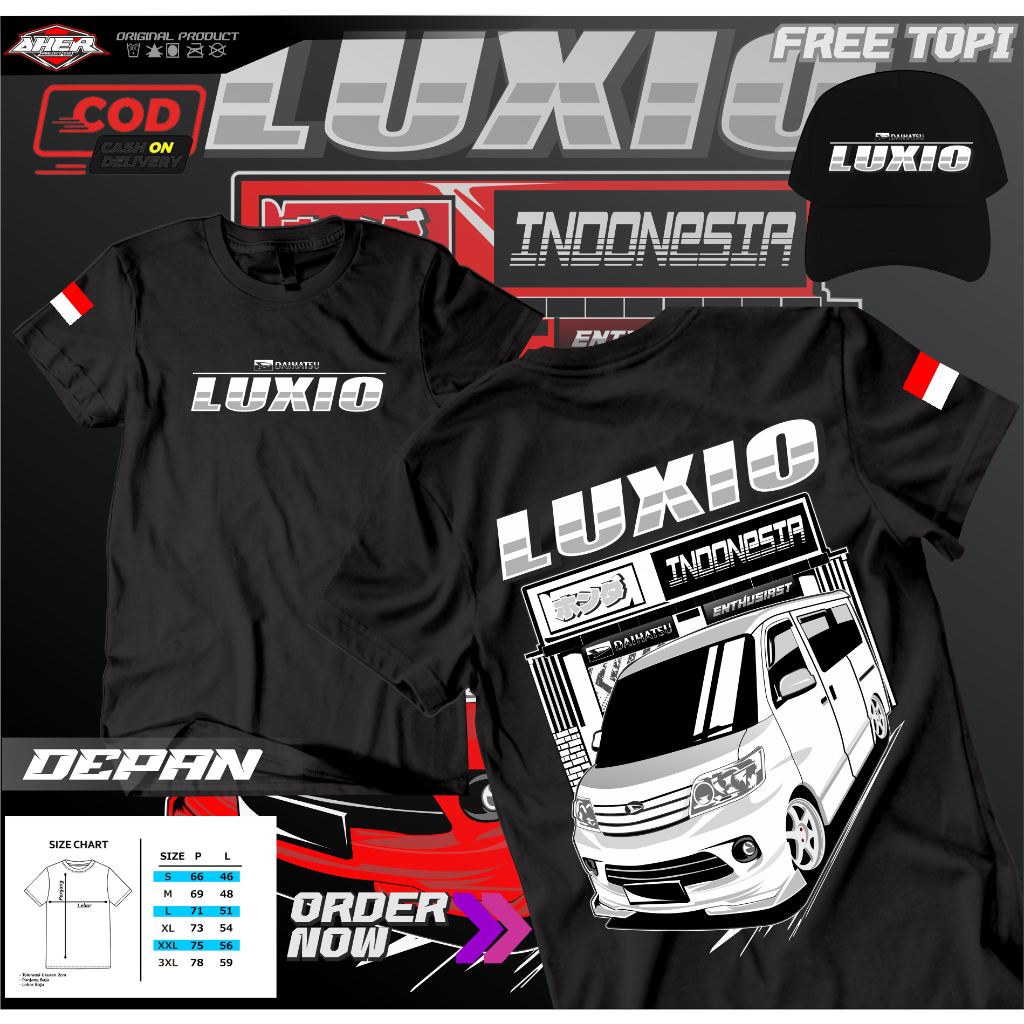 KAOS MOBIL MITSUBISHI LUXIO FREE TOPI||KAOS TERBARU MOBIL LUXIO||KAOS GRATIS TOPI||LUXIO INDONESIA