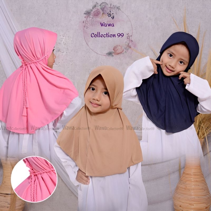 Hijab anak Tali Kepang hijab instan adem dan nyaman model terbaru
