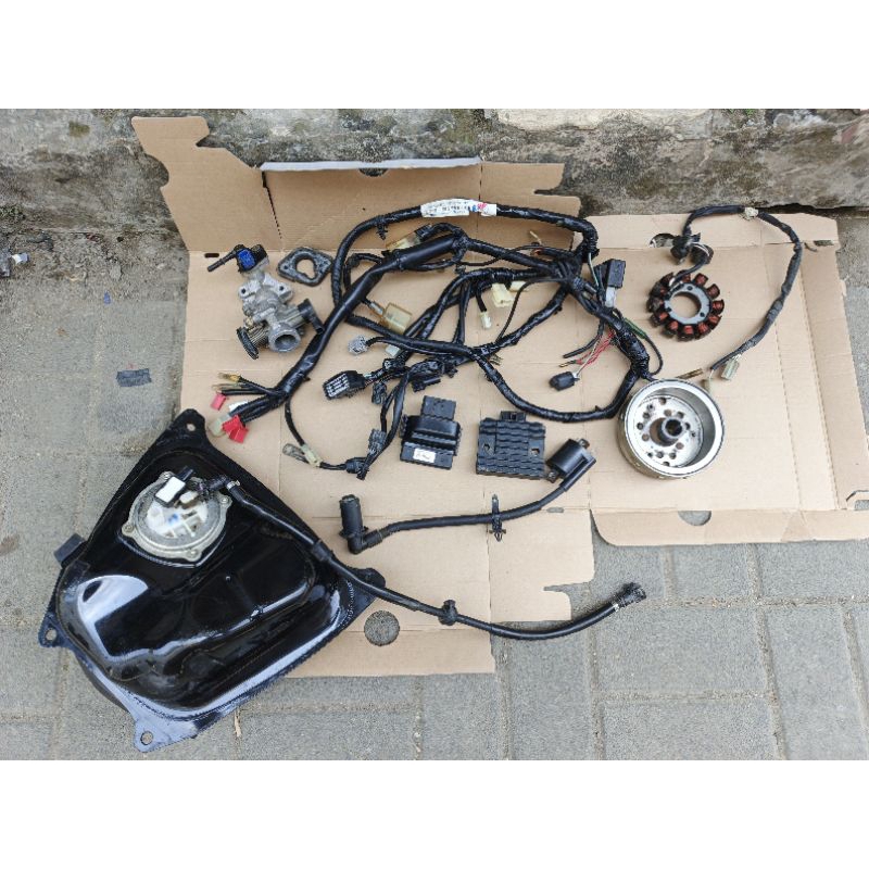 Pengapian fullset yamaha Mio M3 Mio Z original copotan Kabel body ecu spul magnet pelampung tangki k