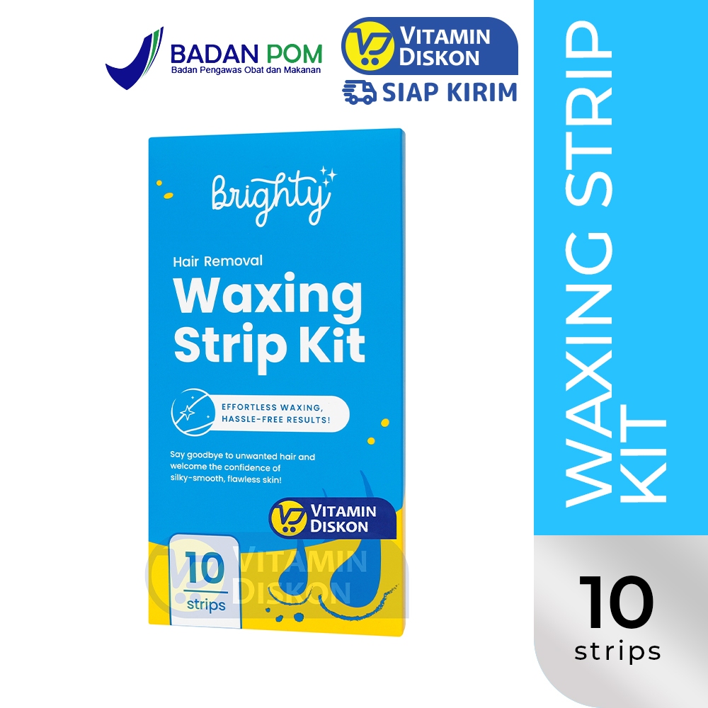 BRIGHTY HAIR REMOVAL WAXING STRIP KIT 10 STRIPS