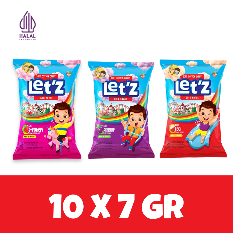 

GROSIR - Permen Kapas Letz Koala 10 X 7 Gr Rasa Leci Stoberi Anggur by Jadoel_Snack