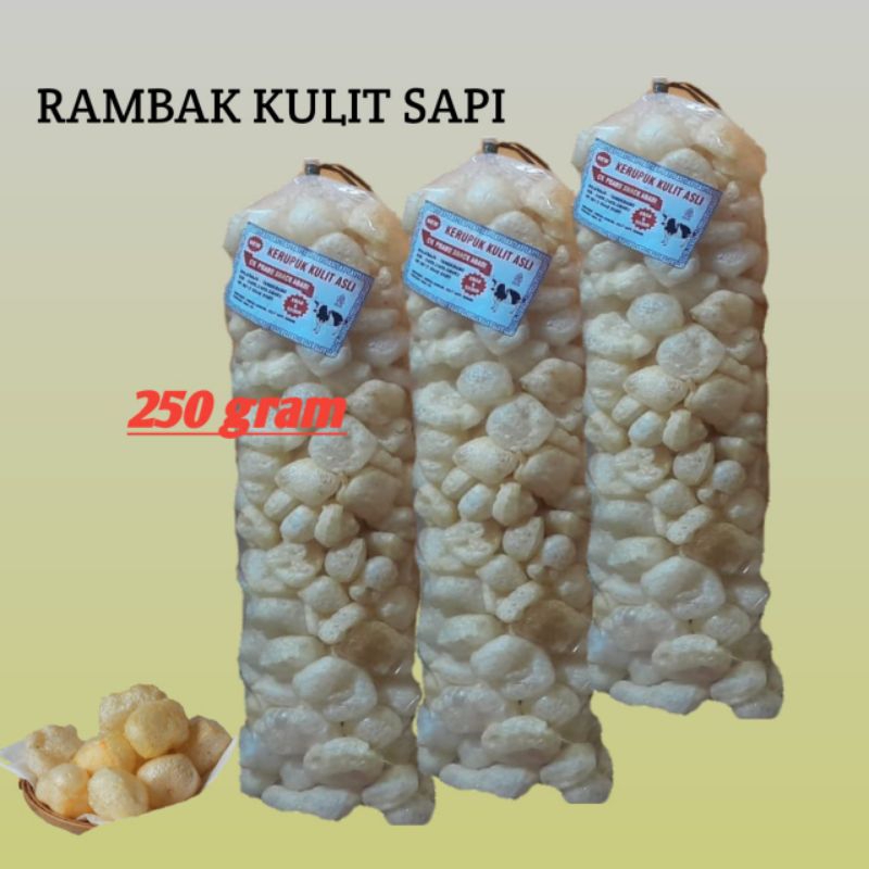 

TERMURAH!! Kerupuk Sapi Asli 250gram // Rambak Kulit Sapi
