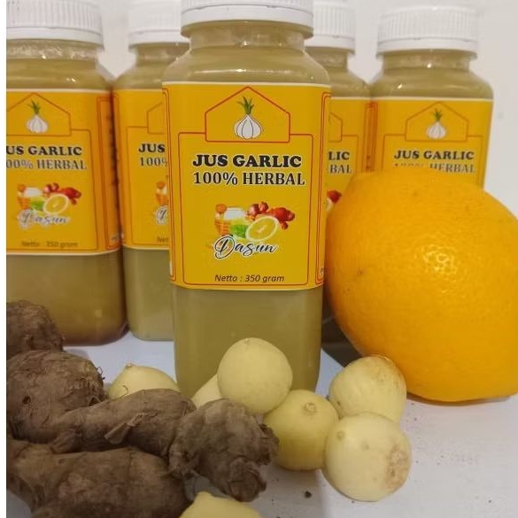 

jus bawang putih tunggal,lemon,jahemerah,cuka apel,madu 350 gram