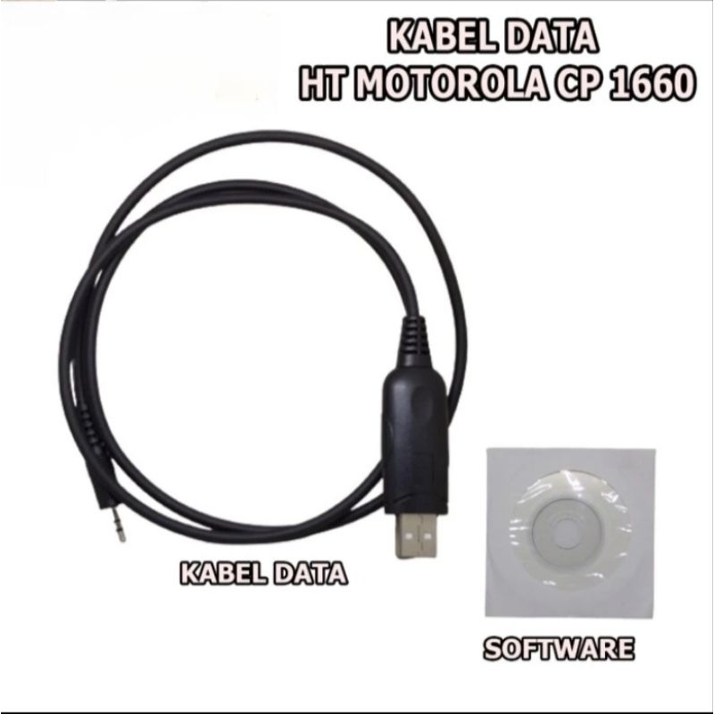 Kabel data ht Motorola cp 1660  plus software Motorola cp1660