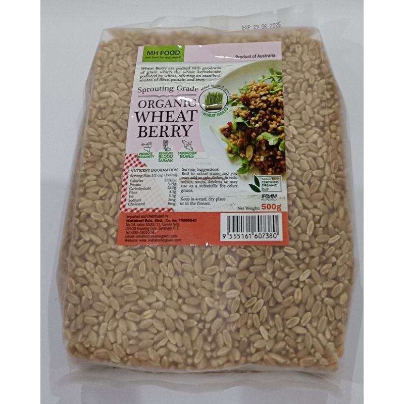 

Organic Wheat Berries 500 gram (bisa untuk detox/air peremajaan)