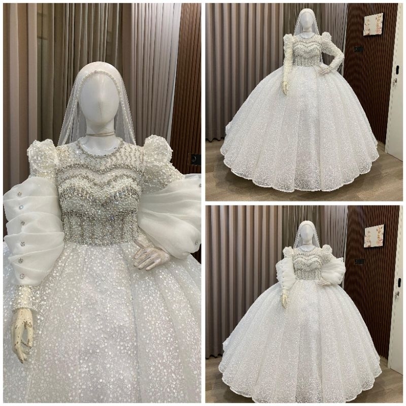 GAUN BARBIE WEDDING BEREKOR | KEBAYA BARBIE BUNGA 3D | GAUN PENGANTIN MODERN | GAUN MUSLIMAH