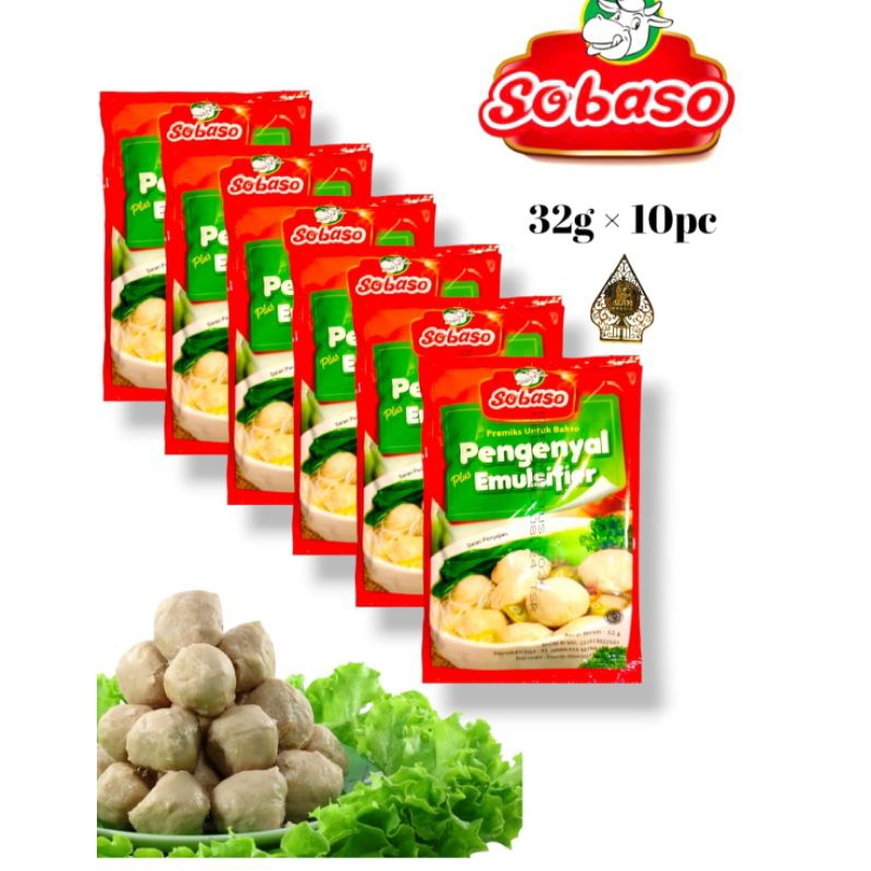 

Pengenyal bakso SOBASO tepung untuk bakso 32 gram 10pcs