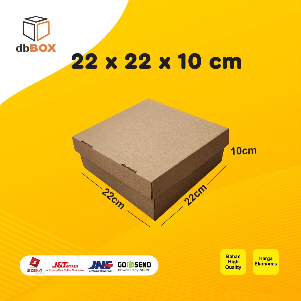 

BOX KUE 22x22x10 cm kardus die cut, untuk kue hampers gift box