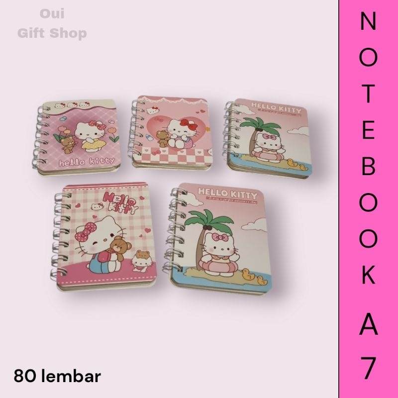 Notebook A7 Ring / Buku Kecil / Notes Kecil A7 / Buku Catatan Kecil 8x10cm / Buku Agenda Mini / Buku
