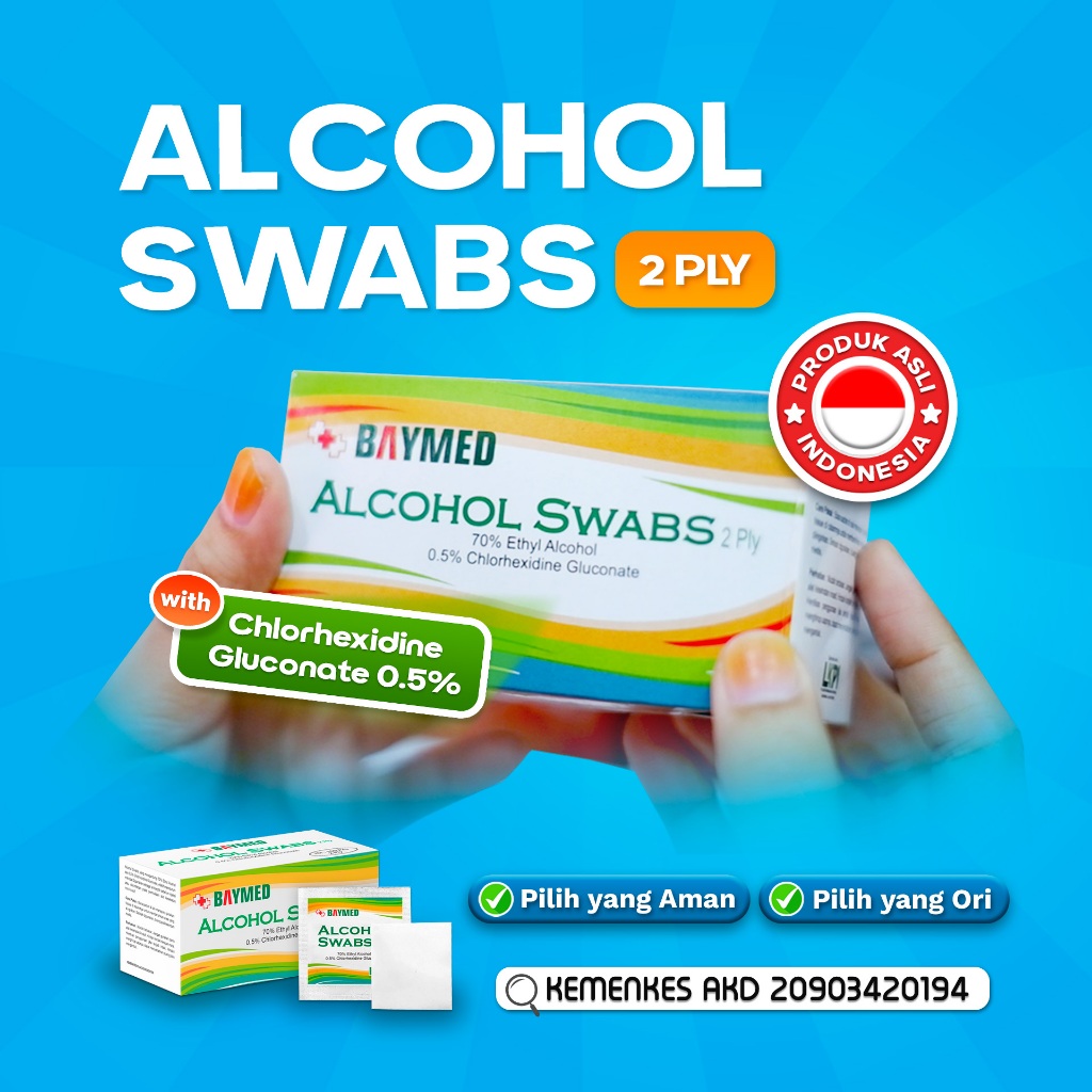 Akohol Swab ISI 100 / Alcohol Swabs / Tisu Alkohol BAYMED