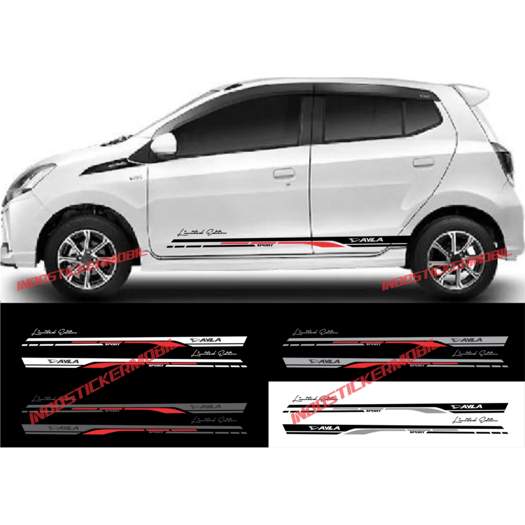 sticker mobil daihatsu ayla cutting stiker list mobil ayla