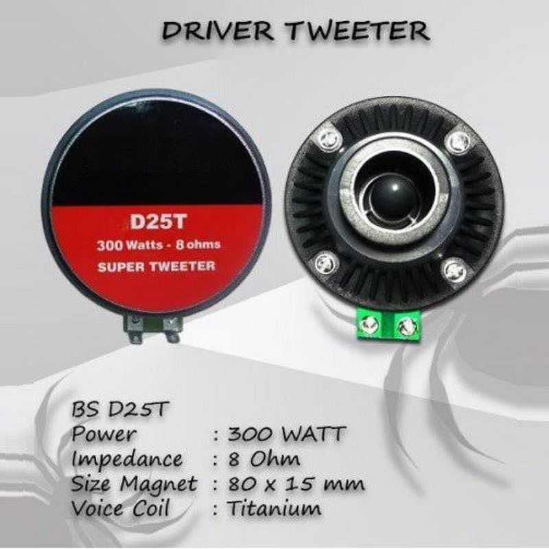 Driver Tweeter Black Spider BS D25T