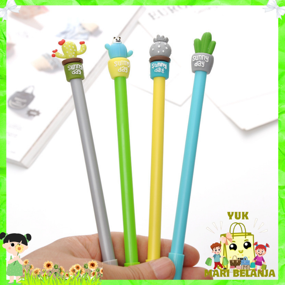 

YMB Pena Karakter Kaktus Pulpen Cactus Karakter Lucu Warna Warni Bolpen Cute Tinta Gel Alat Tulis Kantor Sekolah Murah