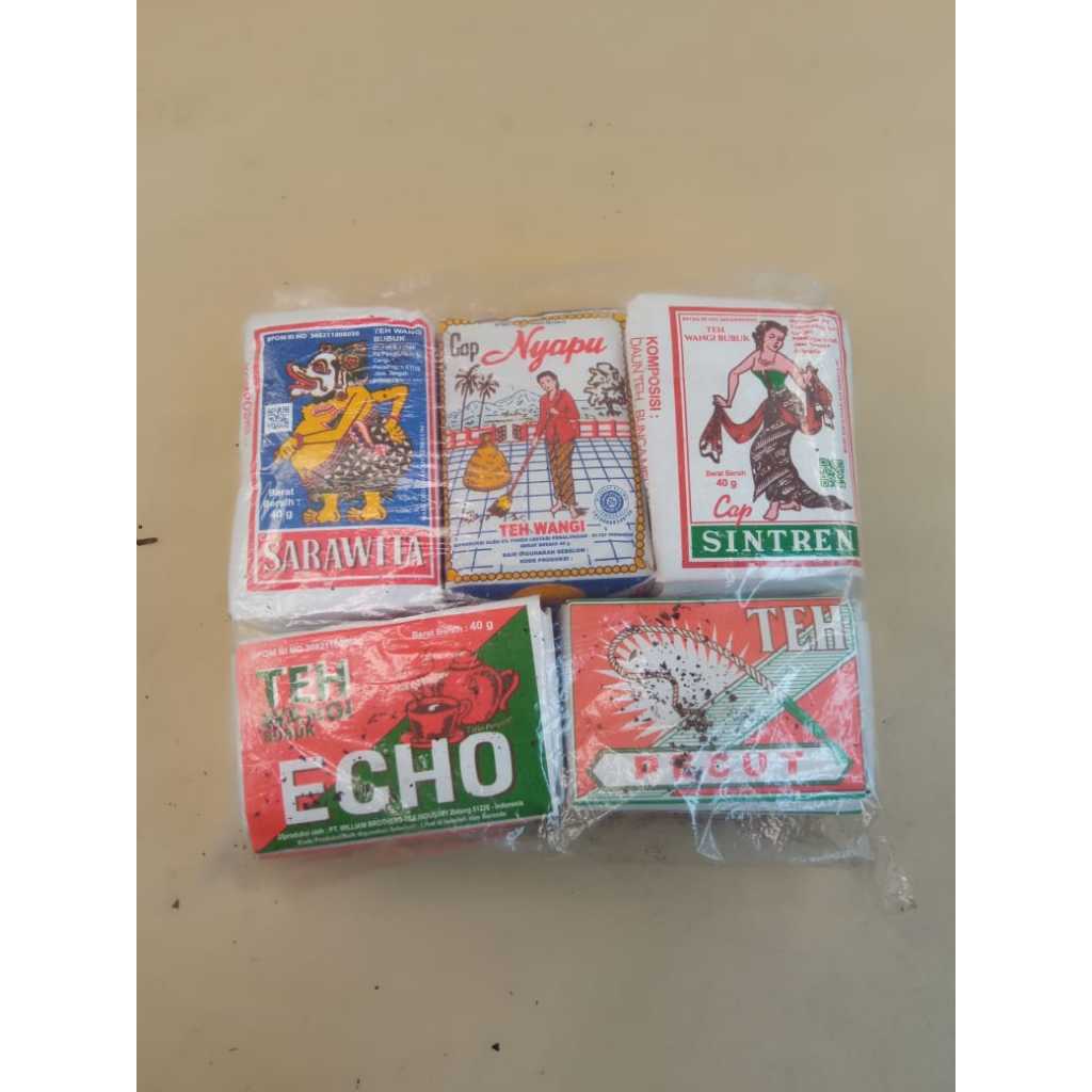 

Paket Teh Racik Isi 5 Varian / Teh Sarawita, Teh Cap Nyapu, Teh Cap Sintren, Teh Echo, Teh Pecut.