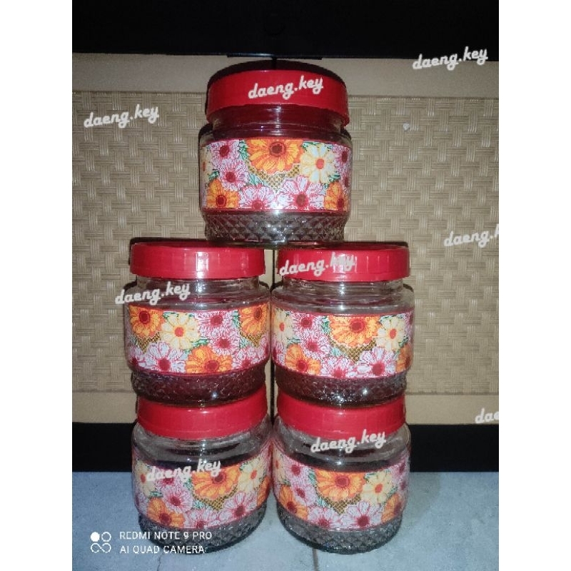 Toples kue kering | toples lebaran | Toples bunga cantik| Toples kaca tebal | Toples hari raya