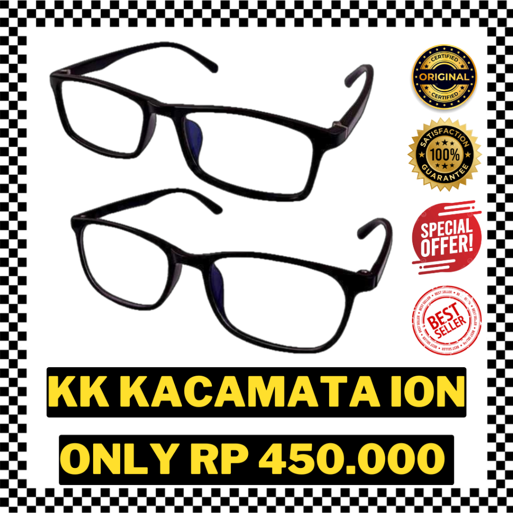 Original KK Kacamata ION untuk Pria Wanita Remaja Mencegar Sinar Biru Bahaya KK Indonesia
