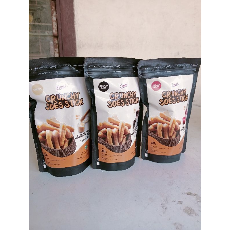

soes stik crunchy MMH /soes cocol soklat/strawberry/cheese
