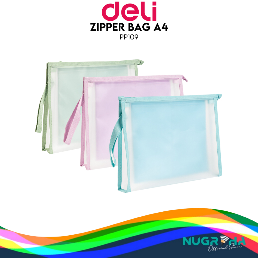

Deli Map Resleting Zip Bag EVA A4 PP109