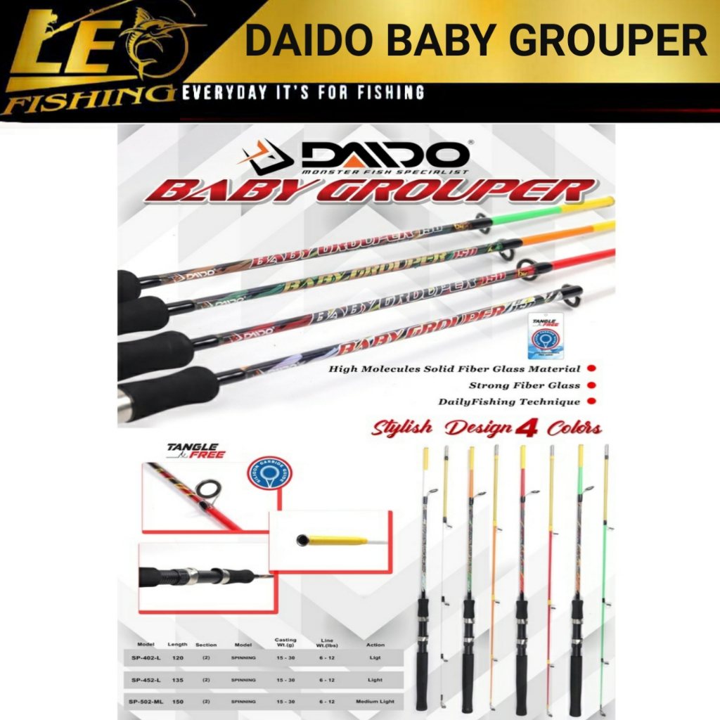 JORAN DAIDO BABY GROUPER 135CM JORAN FIBER SOLID TERLARIS  JORAN PANCING TERLARIS