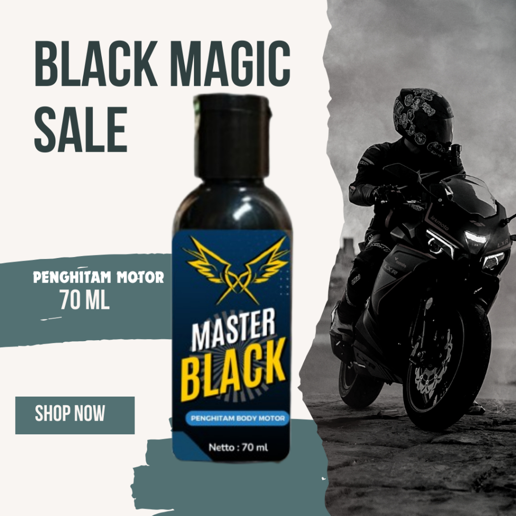 MASTER BLACK PENGHITAM BODY MOTOR PERMANENT/PENGHITAM BODY MOTOR 70 ML /SEMIR MOTOR TERMURAH / FREE 