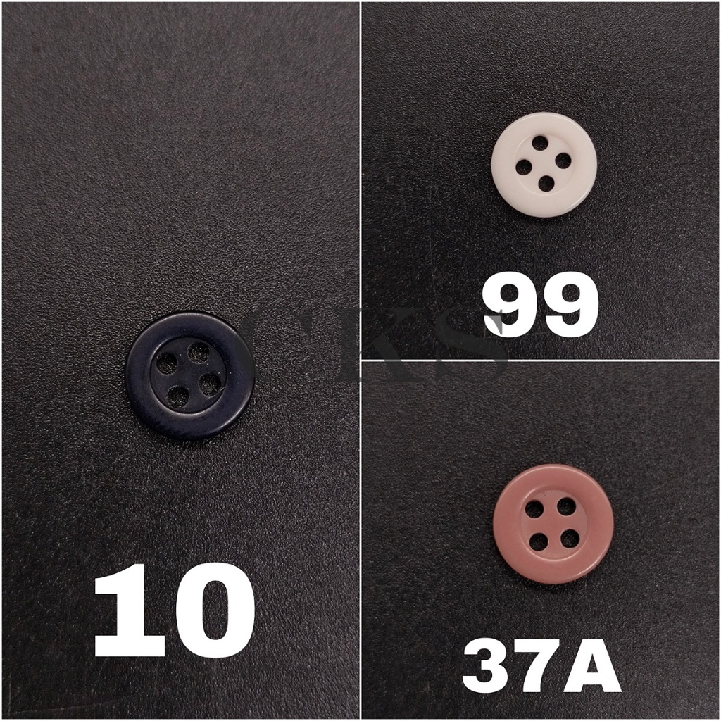 Kancing Kemeja Dinas / Kancing Baju 4 Lubang Warna