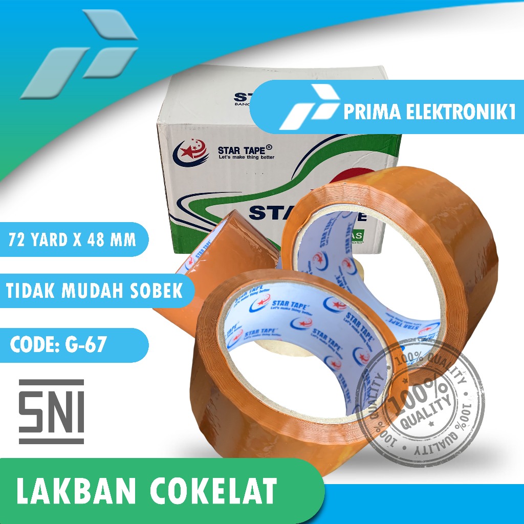 

Lakban OPP Cokelat Startape Premium 72yard X 48mm Bisa COD