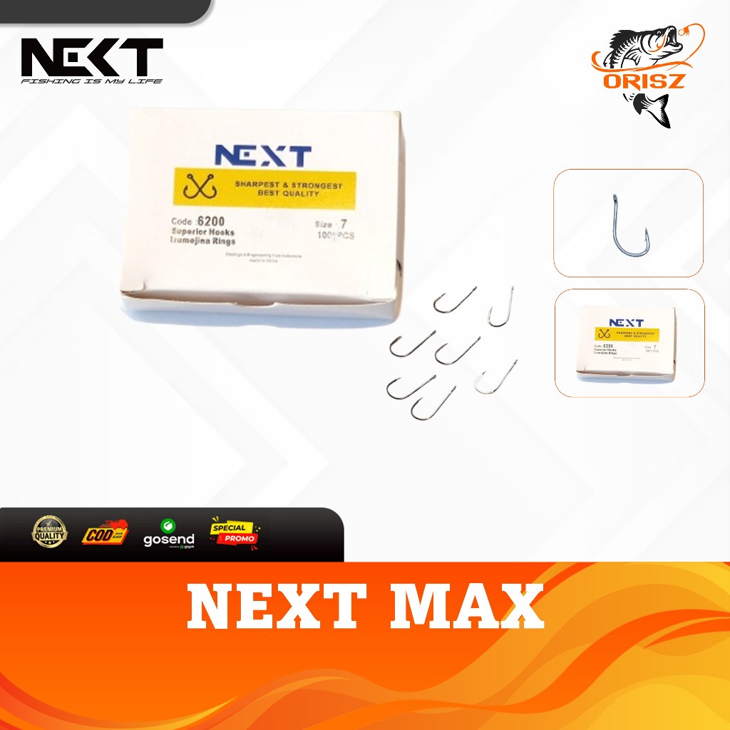 Kotak #100 Mata kail Next Max Carbon 6200 - Kualitas Terbaik