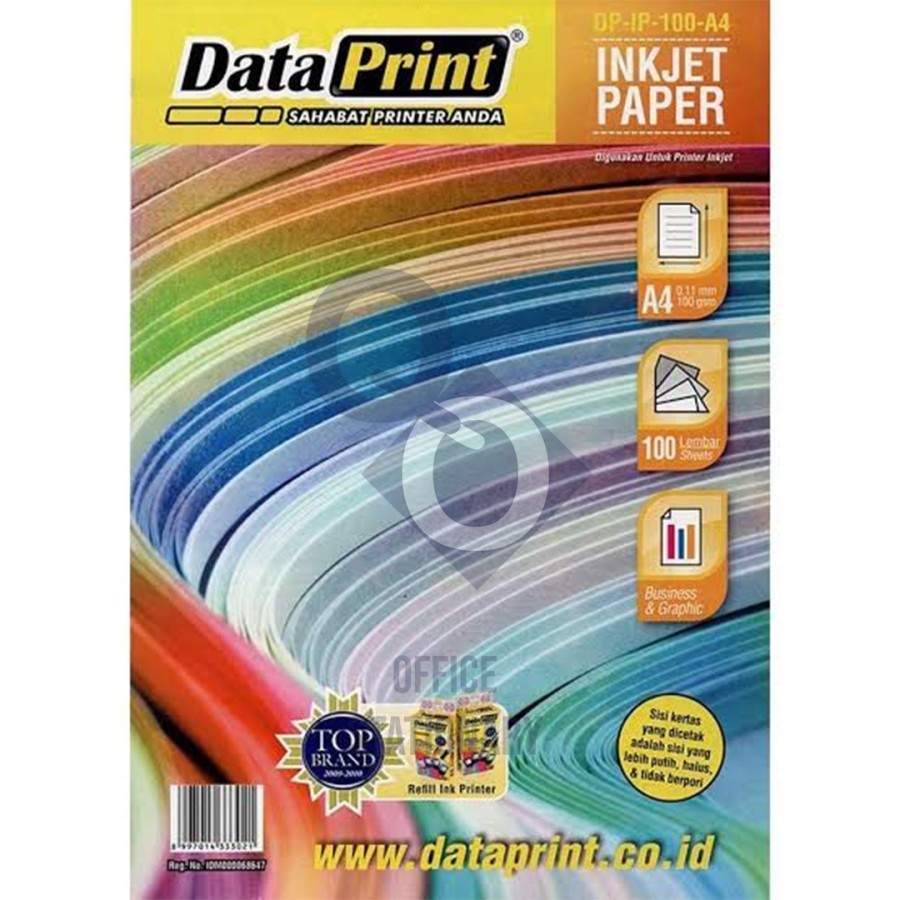 

Dataprint Data print Inkjet paper A4 100 gsm grm isi 100