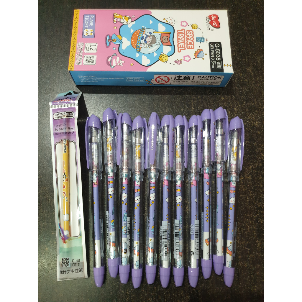 

Ballpoint, Bolpen, Pulpen Gel Lovein G-5038 Space Travel 0.5mm