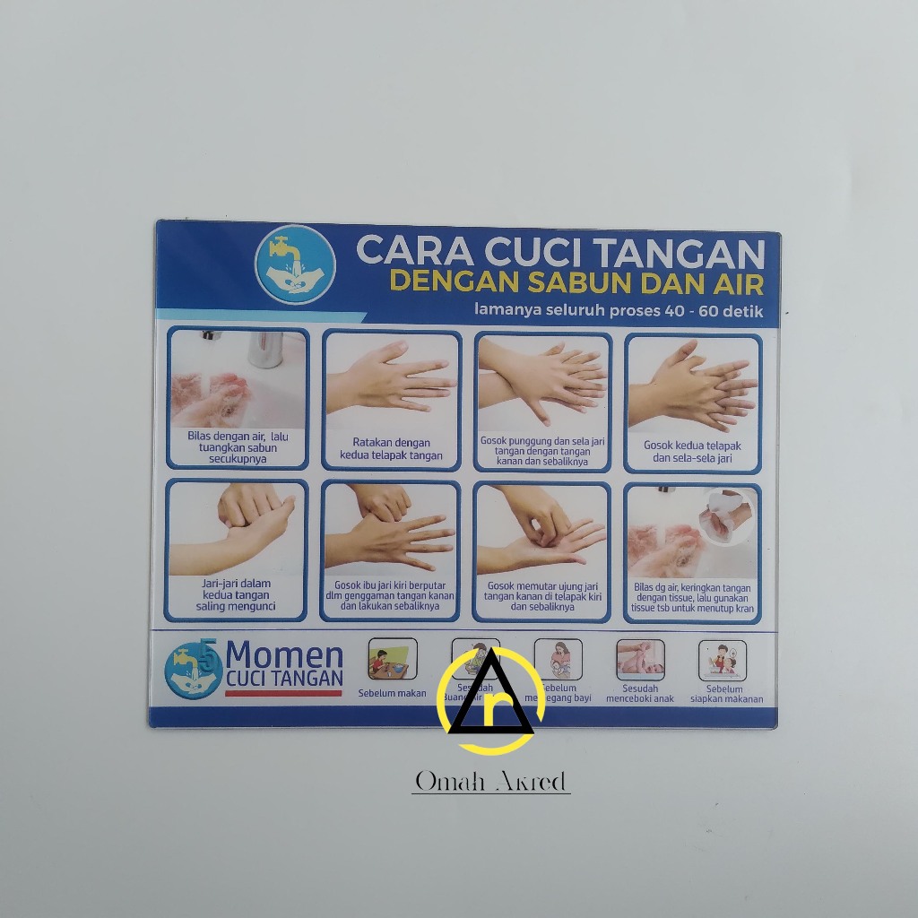 

Stiker Cuci Tangan Dengan Sabun Dan Air - Cuci Tangan