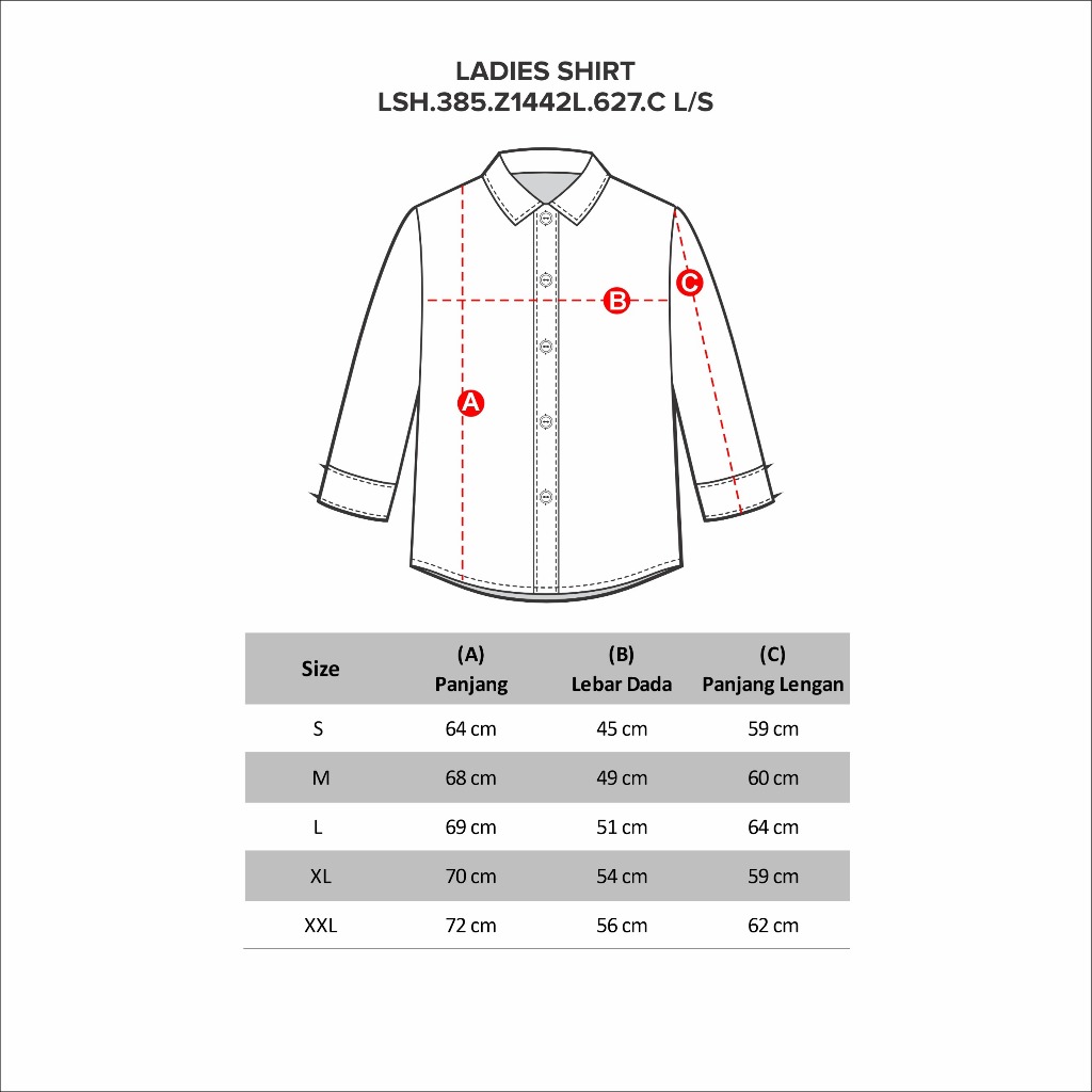 LGS Ladies - Kemeja Casual Wanita - Lengan Panjang - Motif Bunga - Kemeja Lengan Panjang - Atasan