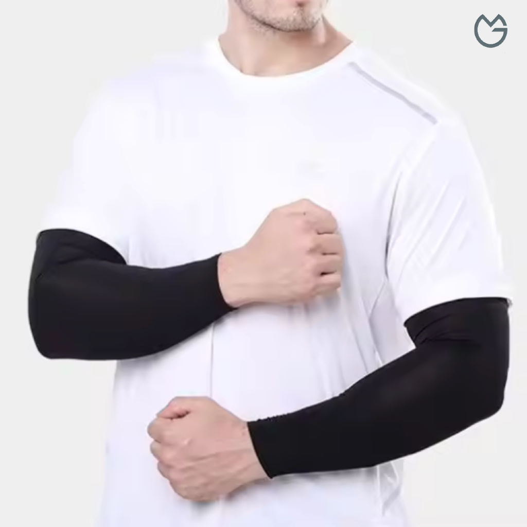 Manset Sarung Tangan Emga MT1A Panjang Polos Pelindung Lengan Pendek Arm Sleeves Unisex Pria Wanita 