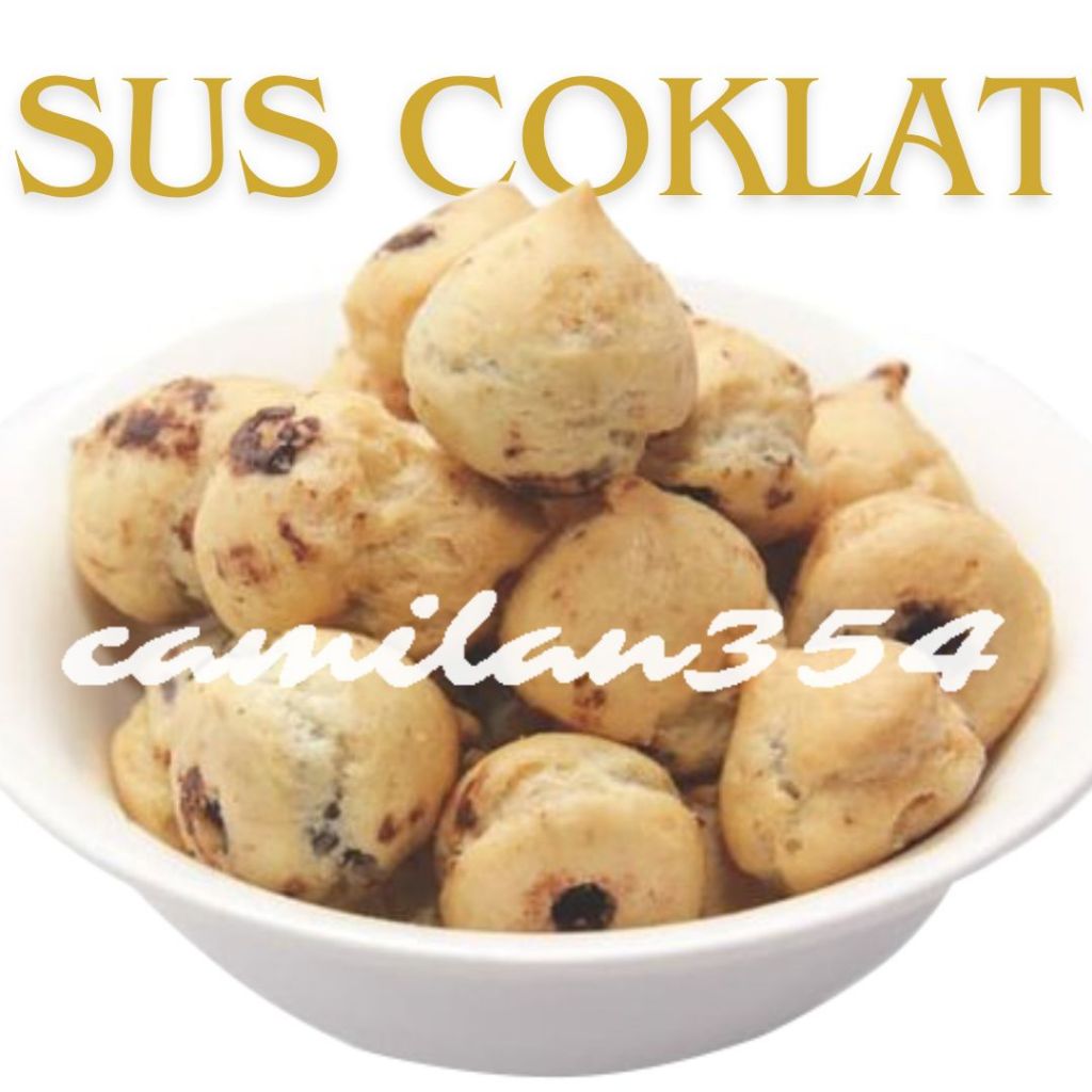 

[TERLARIS] Sus Kering Isi Coklat Lumer - 1kg / Kue Soes Cokelat / Cemilan Lebaran