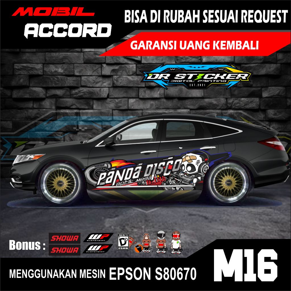 Sticker accord PREMIUM Sticker Mobil Accord Decal Mobil ACcord Desain Custome MAXDECAL