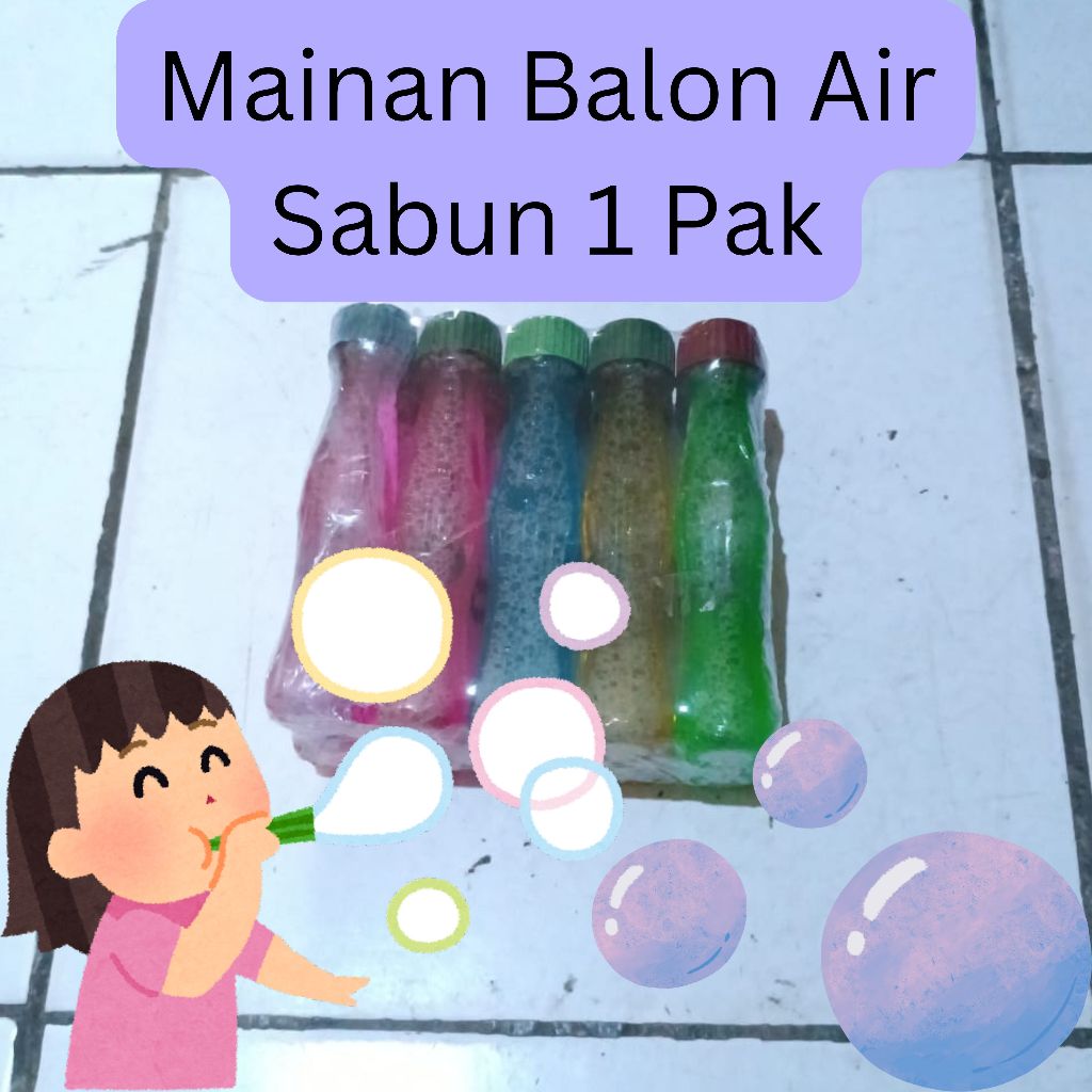 SEMPRONG GELEMBUNG BALON AIR SABUN WARNA WARNI 1PAK